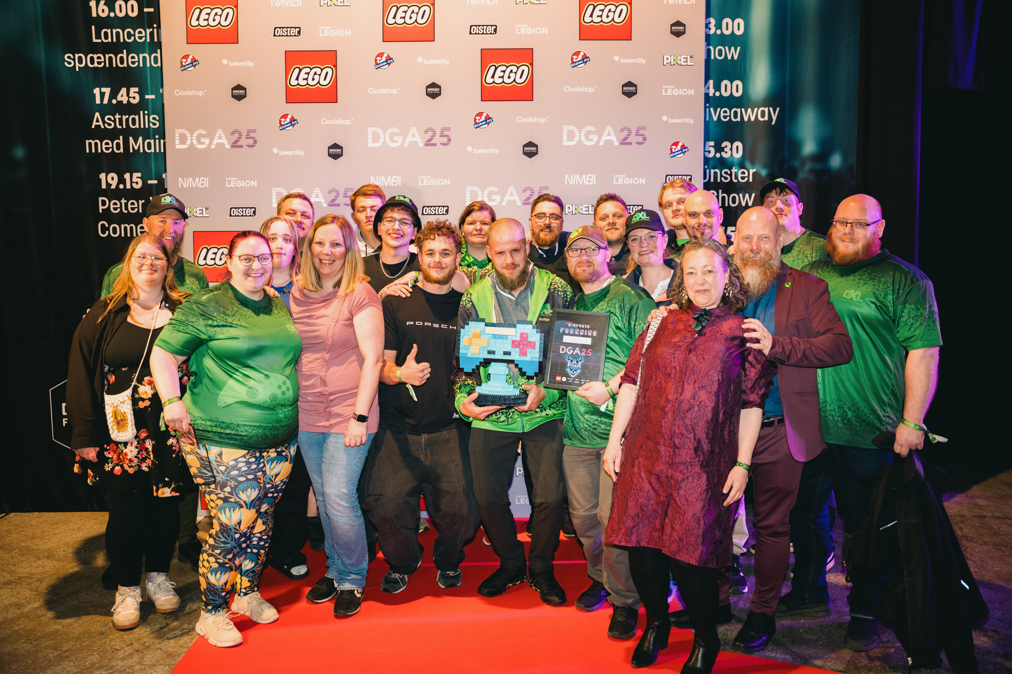 Samlet fælles billede af holdet der er med til at repræsentere foreningen til Gamebox Festival 2025